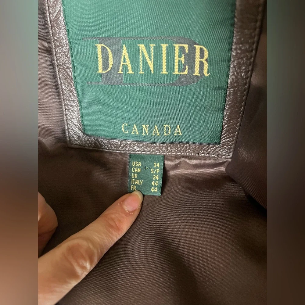 Men’s DANIER Vintage Dark Brown Heavyweight Faux Leather Jacket - Picture 14 of 16